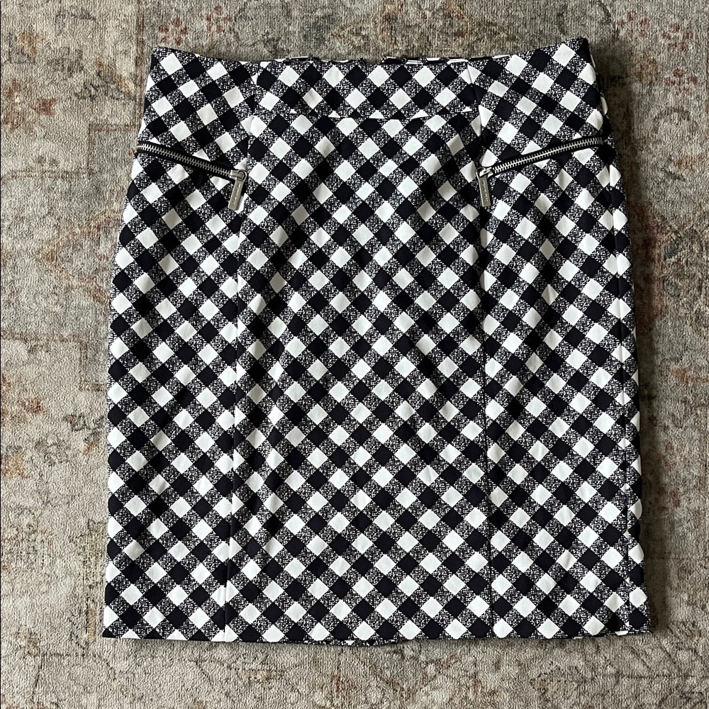 Black and White Checkered Michael Kors Skirt